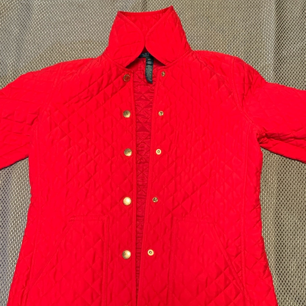 Red Quilted Ralph Lauren Jacket